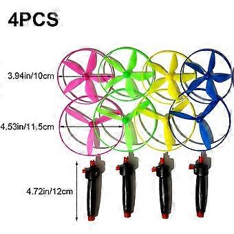 TTMA 4-Pack Flying Saucer Portable Propeller Flying Saucer Lightweight Children's Flying Toy (Random Color)
