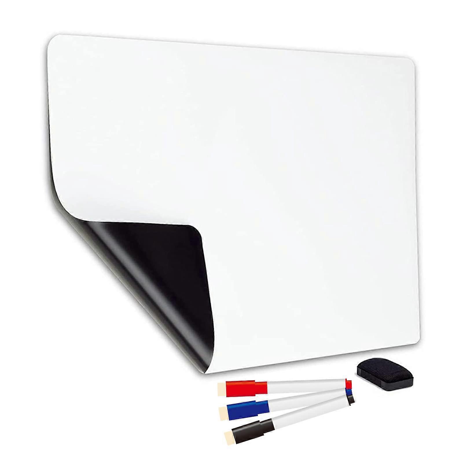 Whiteboard message board for the fridge with dryerase 3 markers for refrigerator and office, multicolored