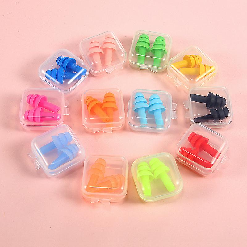 Silicone Ear Plugs For Sleeping Noise Cancelling 12 Pairs Reusable Earplugs For Sleep With Case Great For Swimming, Concerts, Hearing Protection, Trav