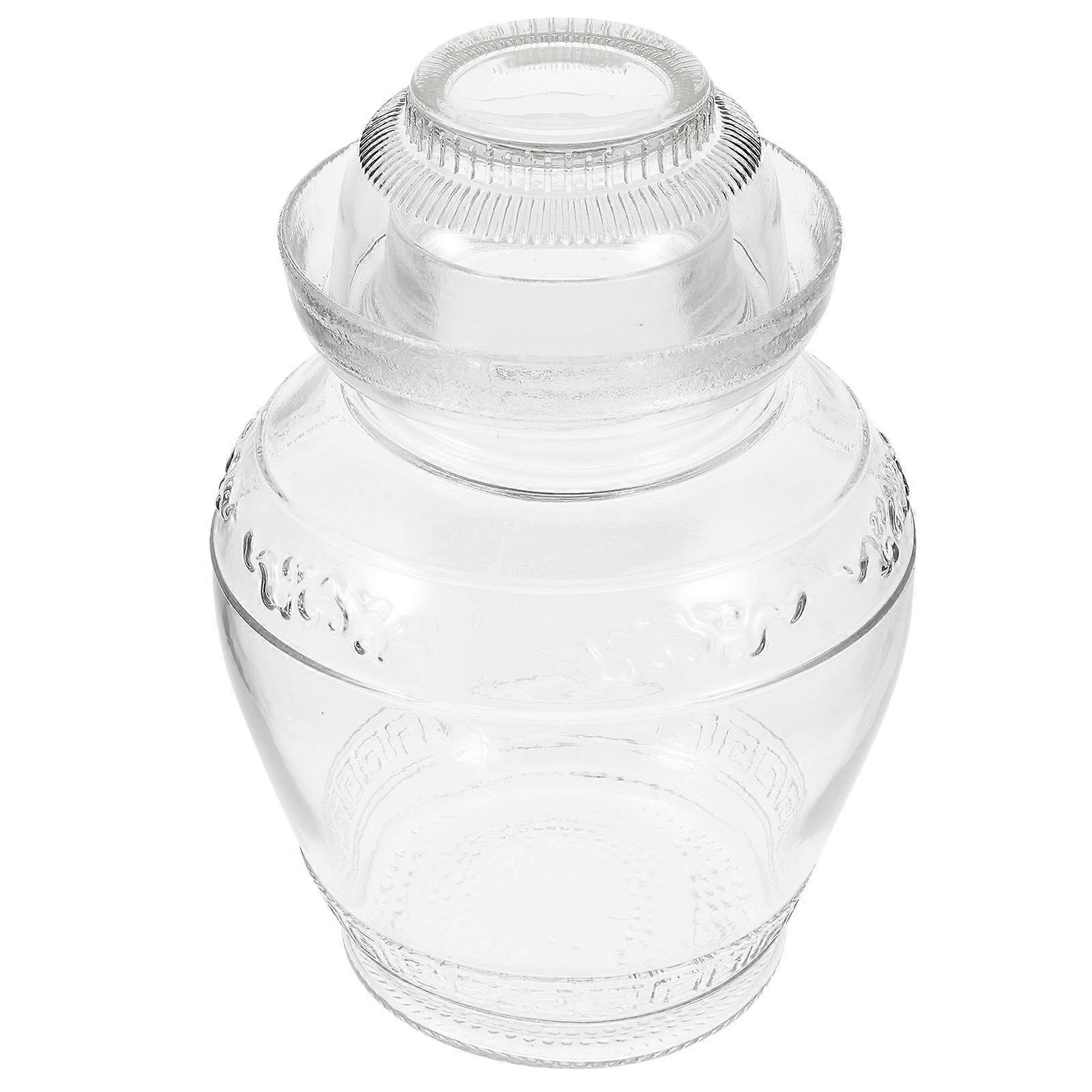 Moisture Resistant Glass Storage Canisters with Lids for Restaurant 9.4×6.4×6.4in 1Set