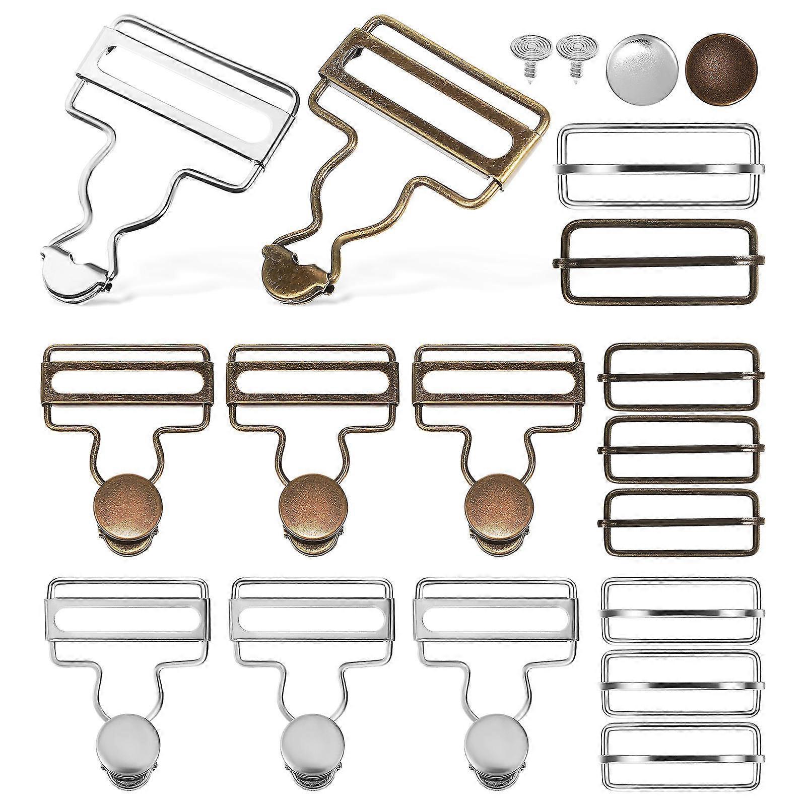 Overall Belt Fasteners Overalls Buckles Various Occasions Polished Finish 8Sets