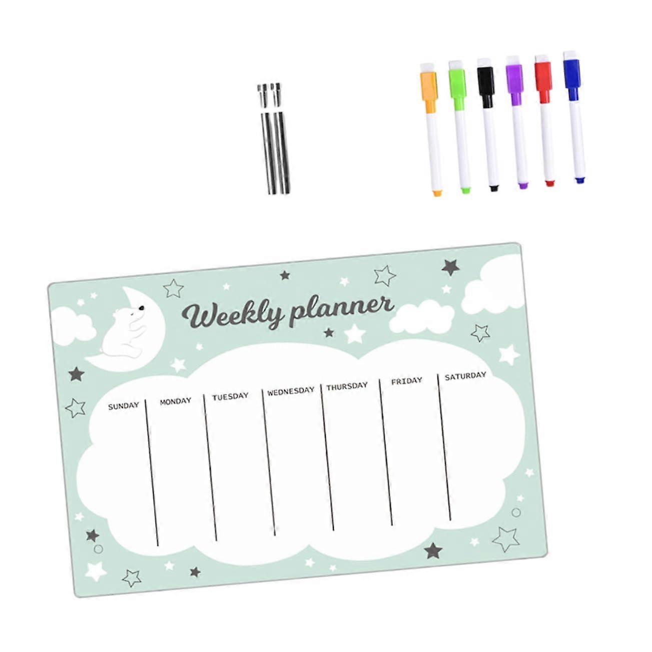 acrylic weekly desk planner, whiteboard, dry erase memo board