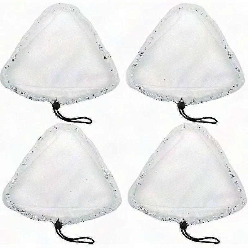 Universal Reusable Microfiber Steam Mop Pads - 4-Pack Triangular Cleaning Refills for All Steam Mops