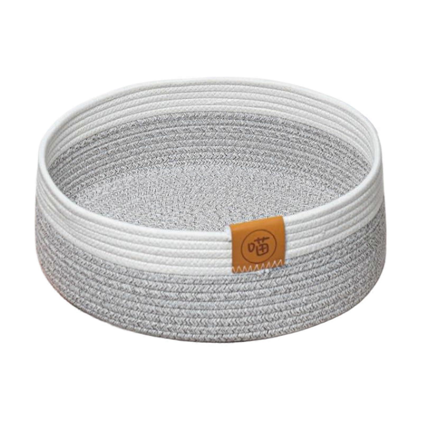 Heater cat beds for large cats, wicker weave, round nest, mat, fabric, 40cm