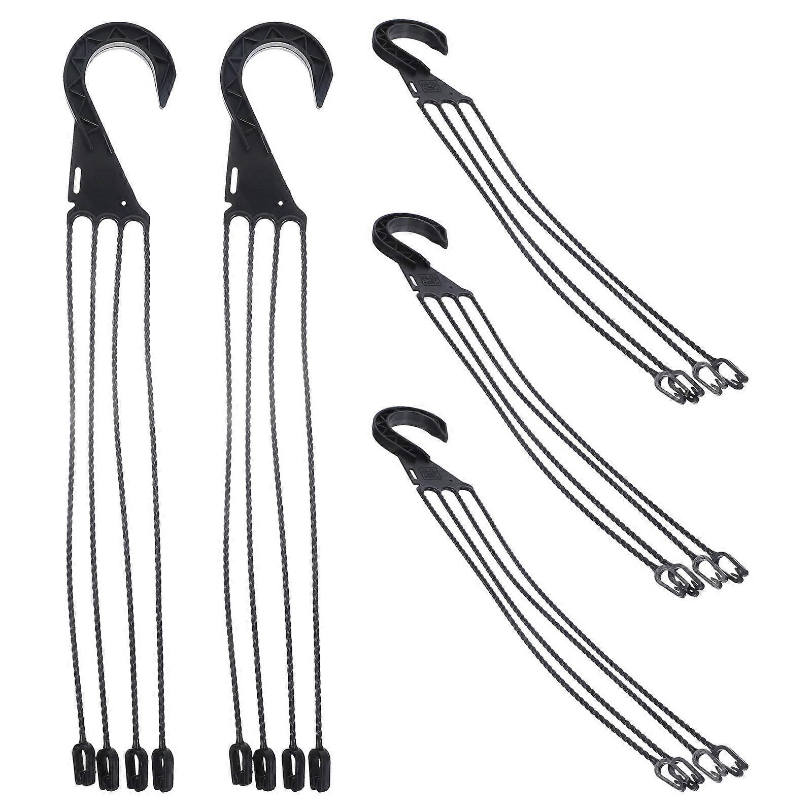 5pcs Durable Plastic Hanging Basket Hooks for Outdoor Flower Pots – Easy Installation Garden Decor for Balconies and Tables