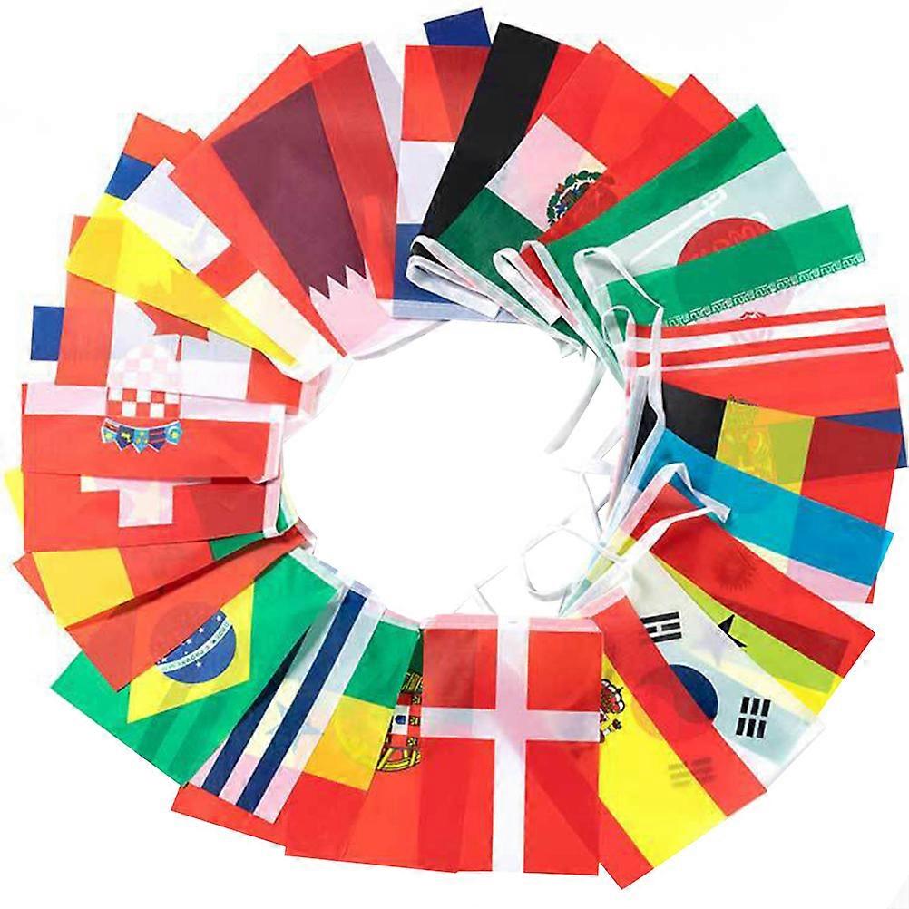 International Flags Pendant Garden Parties Indoor Outdoor Use Rectangle Shape 1Set