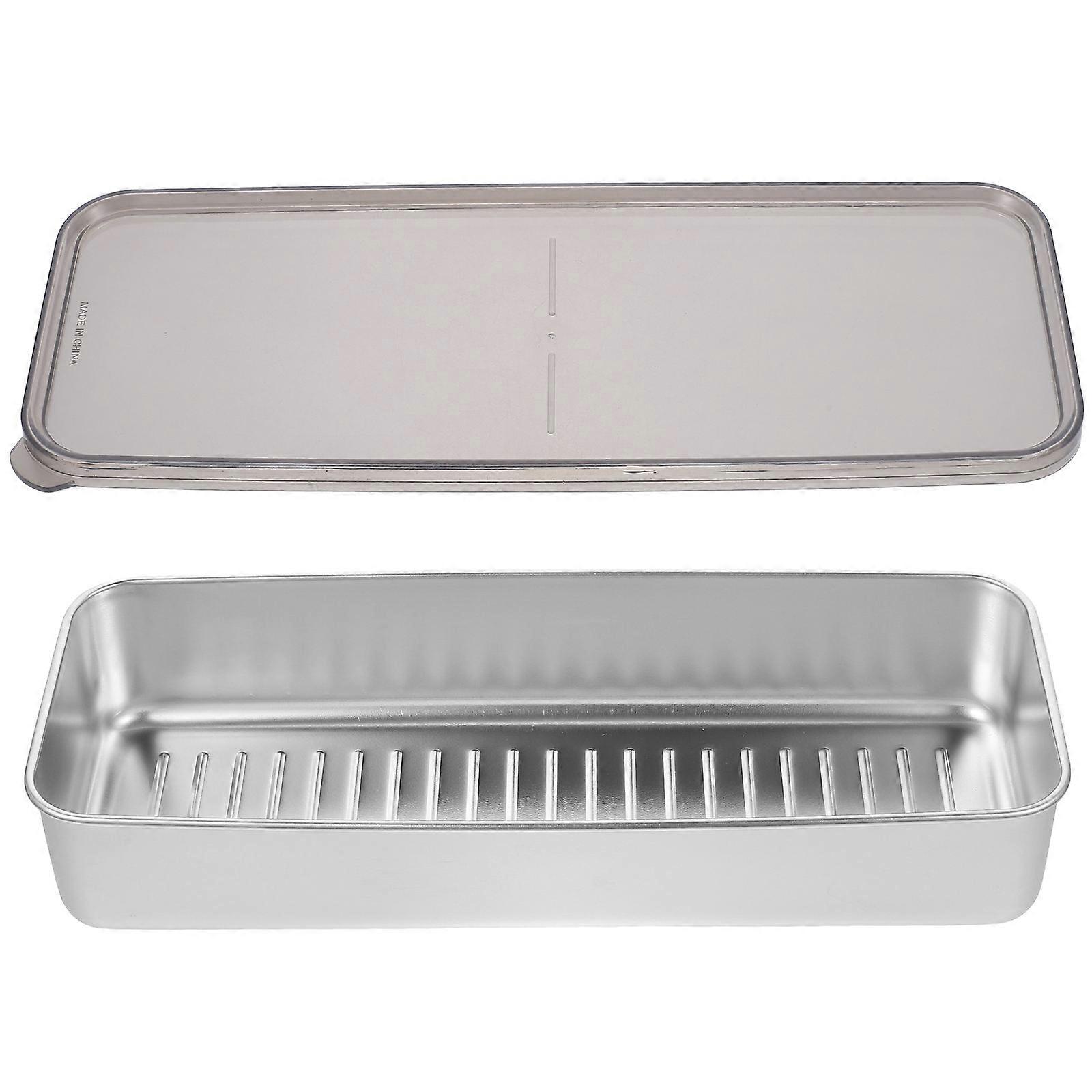 Stainless Steel Airtight Food Storage Container for Meat, Bacon, Beef, and Fresh Produce Preservation – Compact Fridge Keeper Box for Kitchen