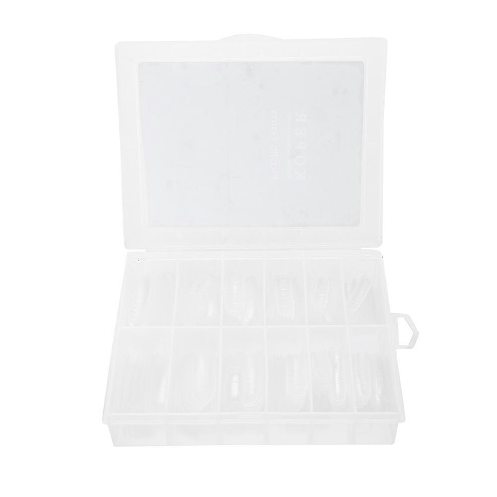 120pcs Transparent Full Cover False Nail Art Tips Extension False Nails Box 1#