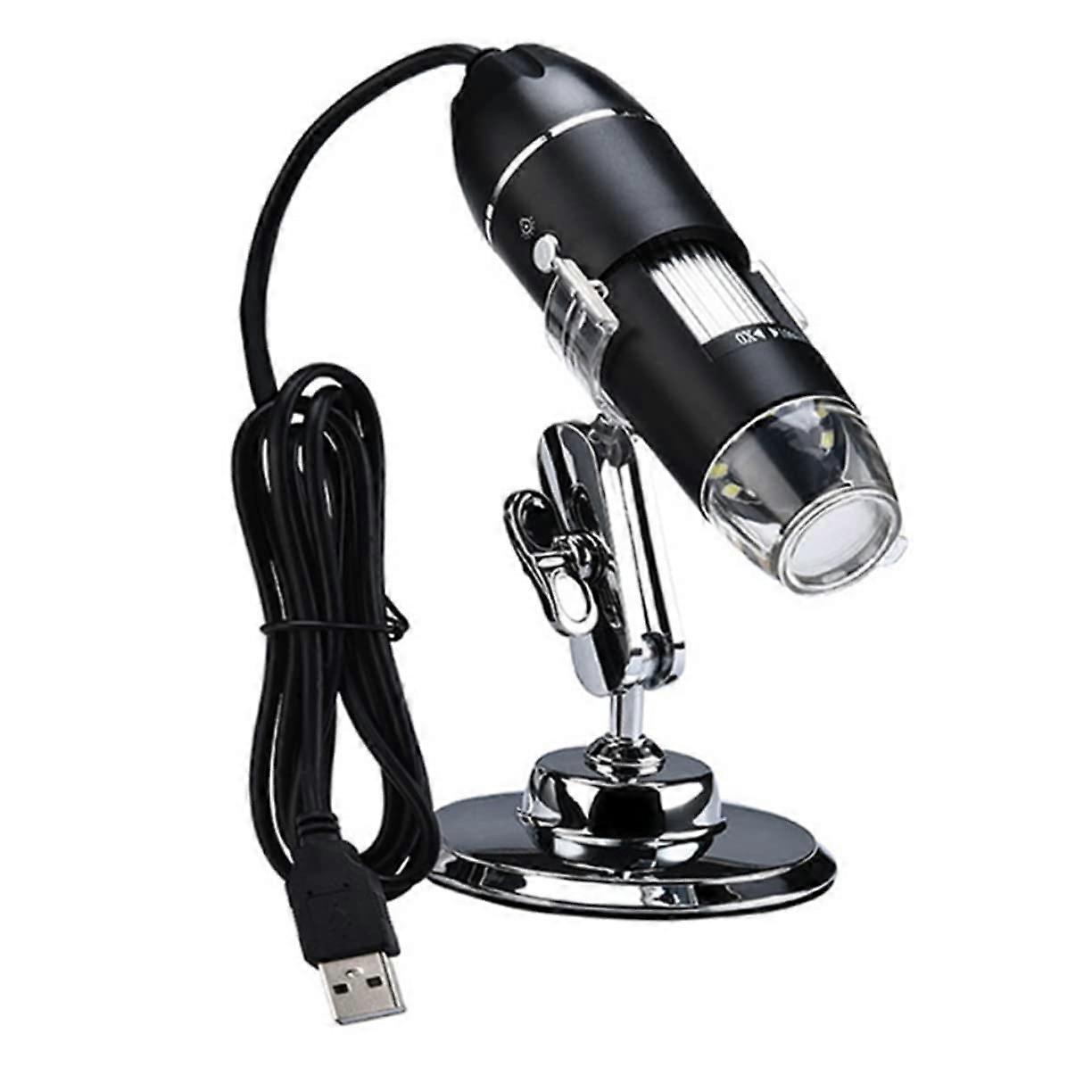 Electronic Microscope Phone Microscope Wireless Digital USB Microscope With Lamp Binoculars Glass Lens Black