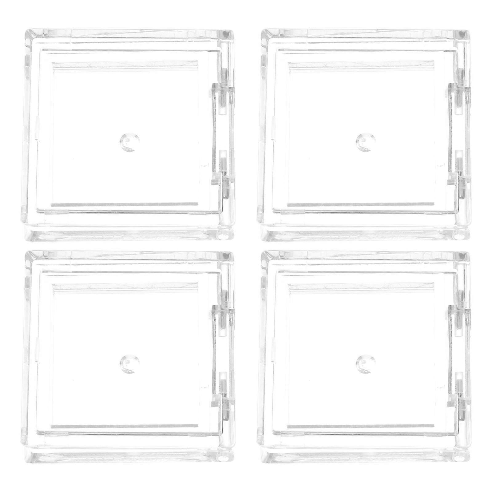 4pcs Eyeshadow Pans Empty Makeup Palettes Refillable Eyeshadow Pans Square Cosmetic Palettes