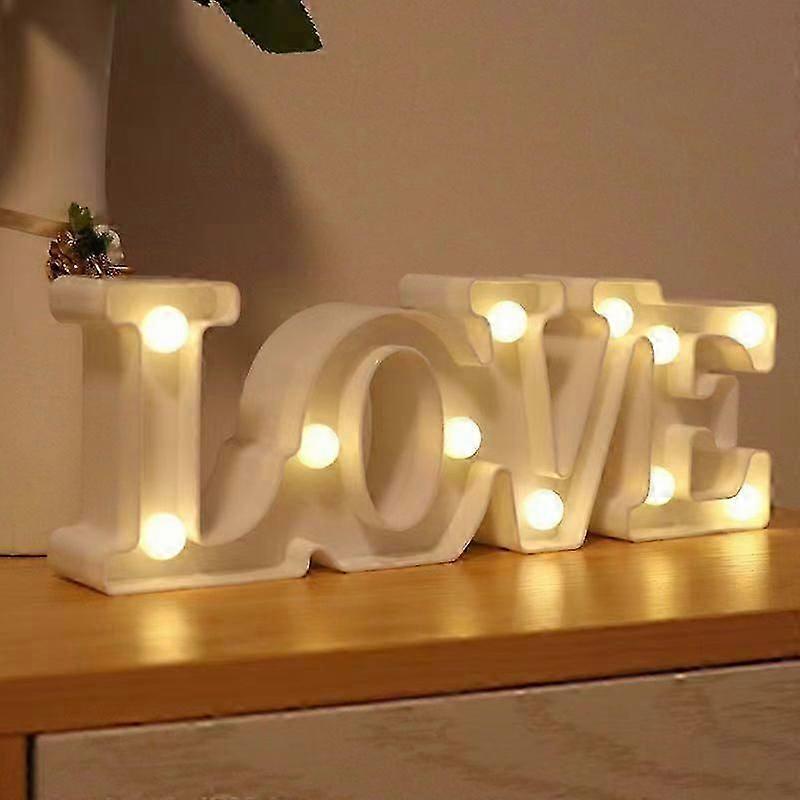 ضوء عيد الحب ، علامة سرادق الحب مع أضواء تعمل بالبطارية تضيء الحب رسائل لديكور الحائط