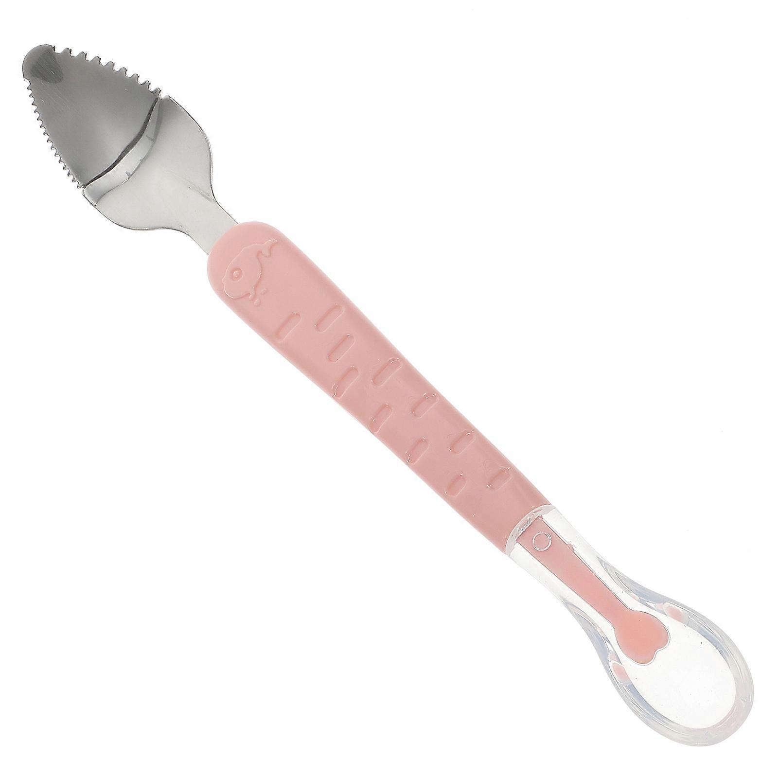 Baby Utensils Scraping Double Headed Tool Home Use Green 19X2.5X2.5CM Fruit Scraping 1Pack
