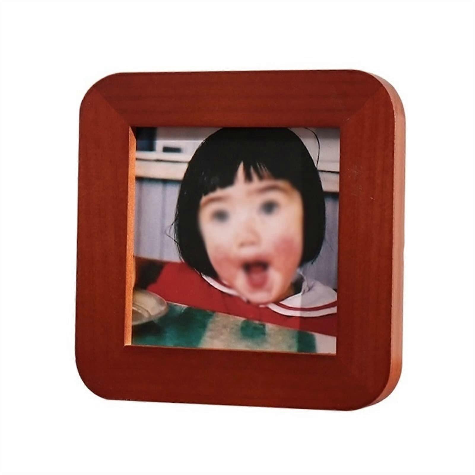 Wood Photo Frame for Kids and Wedding Party, Classic Small Wooden Picture Frame for Wall or Tabletop Display (Color B)