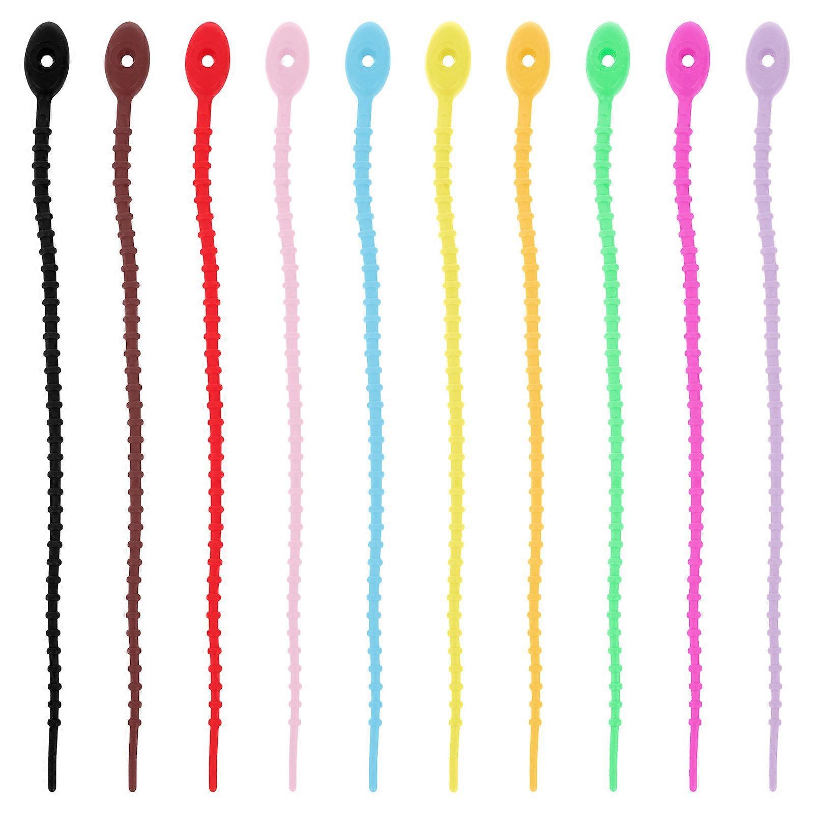 Silicone Cable Ties Multipurpose Cord Management Ties for Home 10Pcs