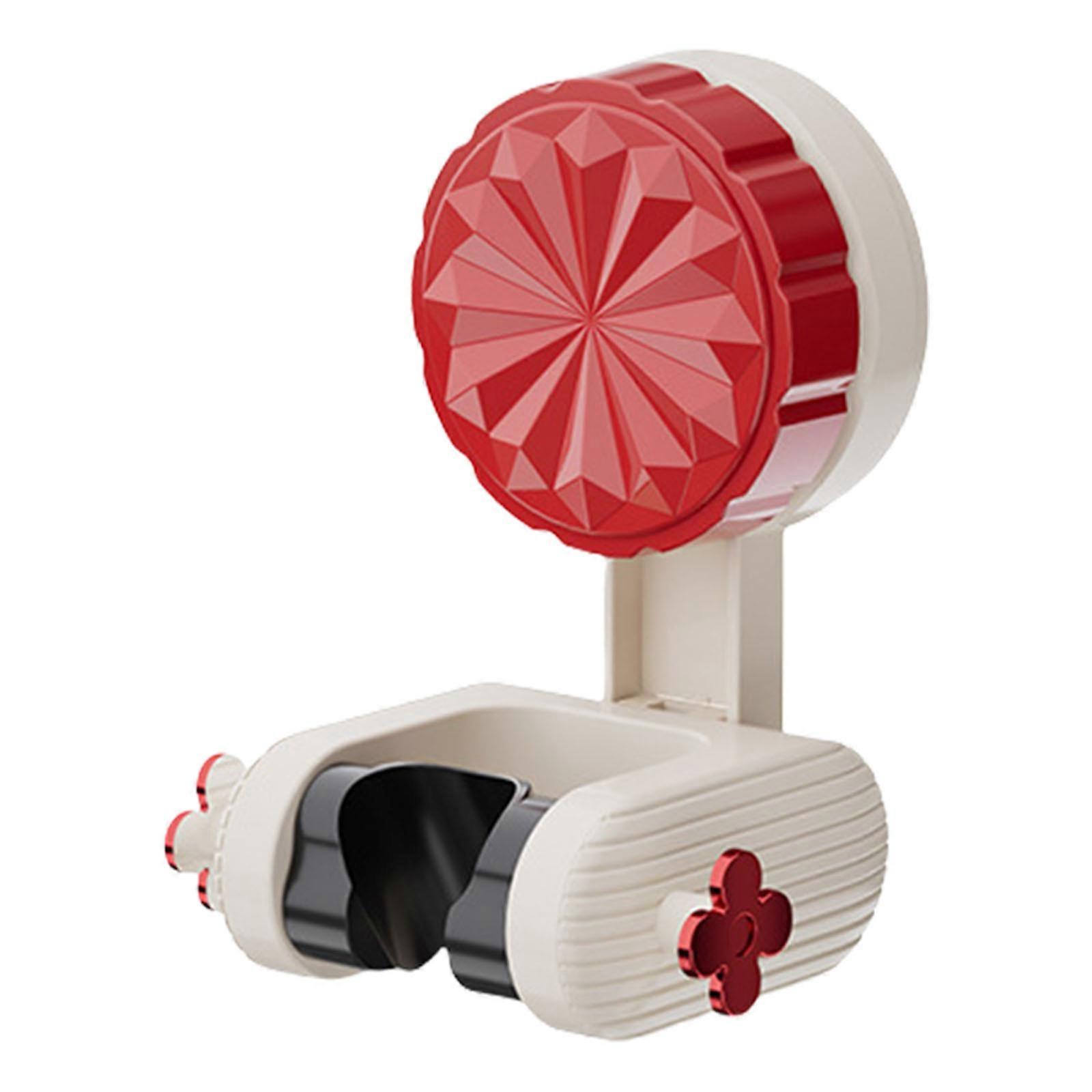 Adjustable Handheld Shower Head Holder Suction Cup Wall Mounted Bracket Removable Shower Head Holder Base Enduring  Red