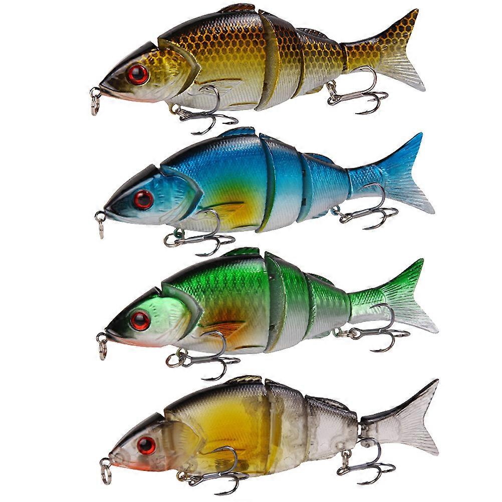 4PCS Fish Shaped Durable Fishing Lures, Simulation Baits for Freshwater & Saltwater, Extra Strong Design for Trout, Carp Fishing – Green,