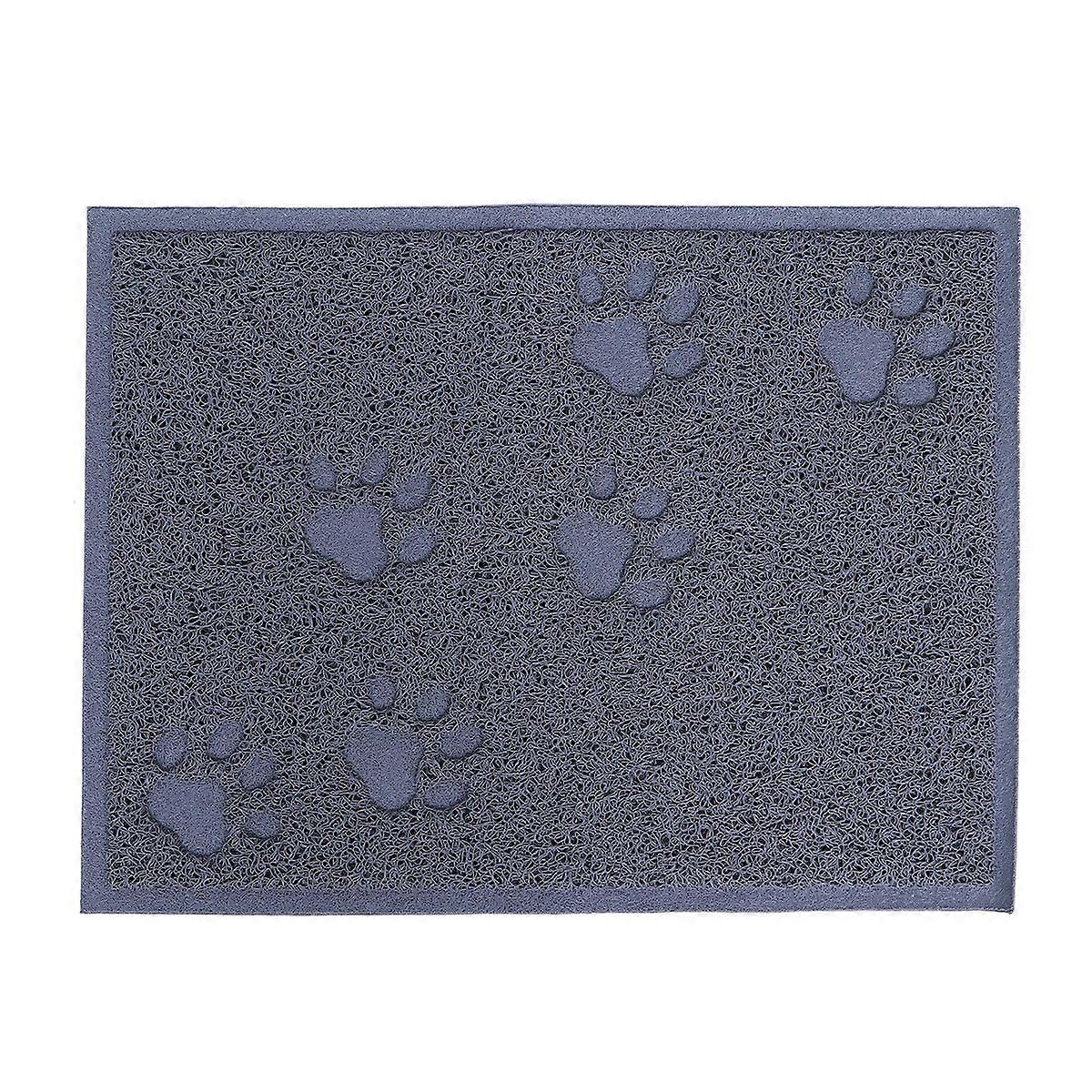 30 x 40cm Pet Puppy Dog Cat Litter Mat Claws Pet Small Footprint Foot Sleeping Pad Placemat Cleaning Carpet (Gray)