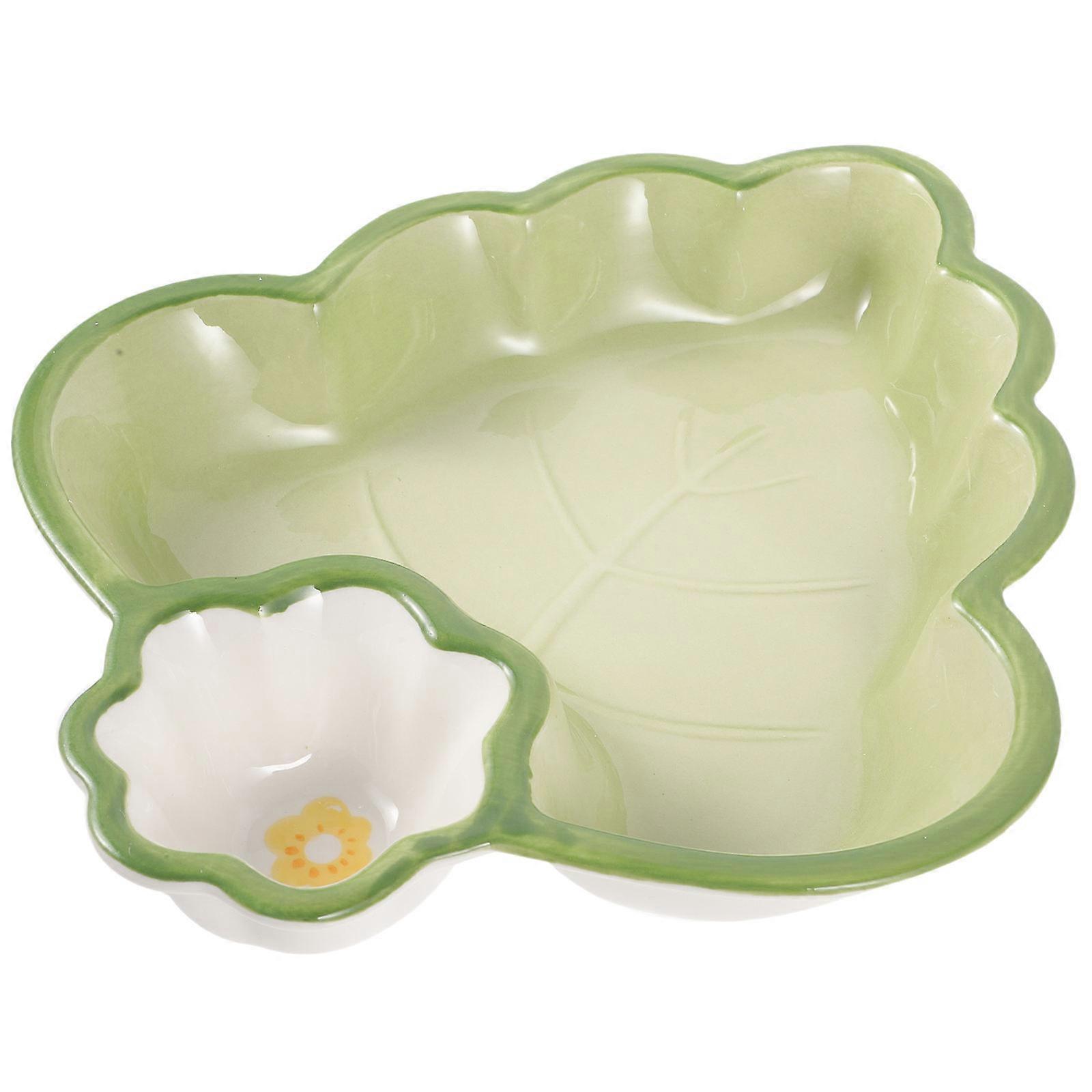 Divided Snack Serving Plate Small Appetizer Plates For Families Easy To Clean Moderate Capacity 1Pcs