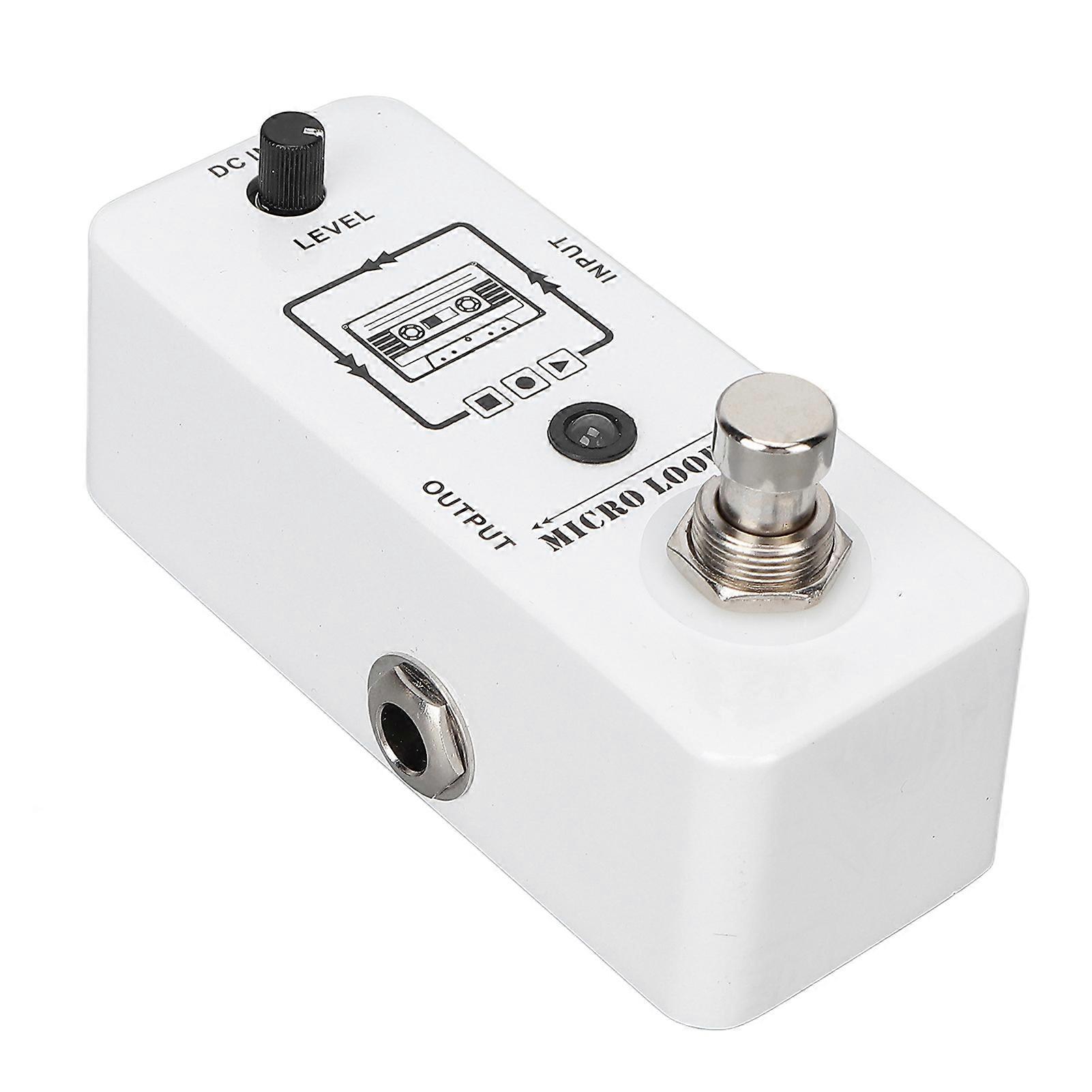 Loop Recording Effect Guitar Bass Micro Looper Monoblock Pedal with 1/4in Mono o Interface