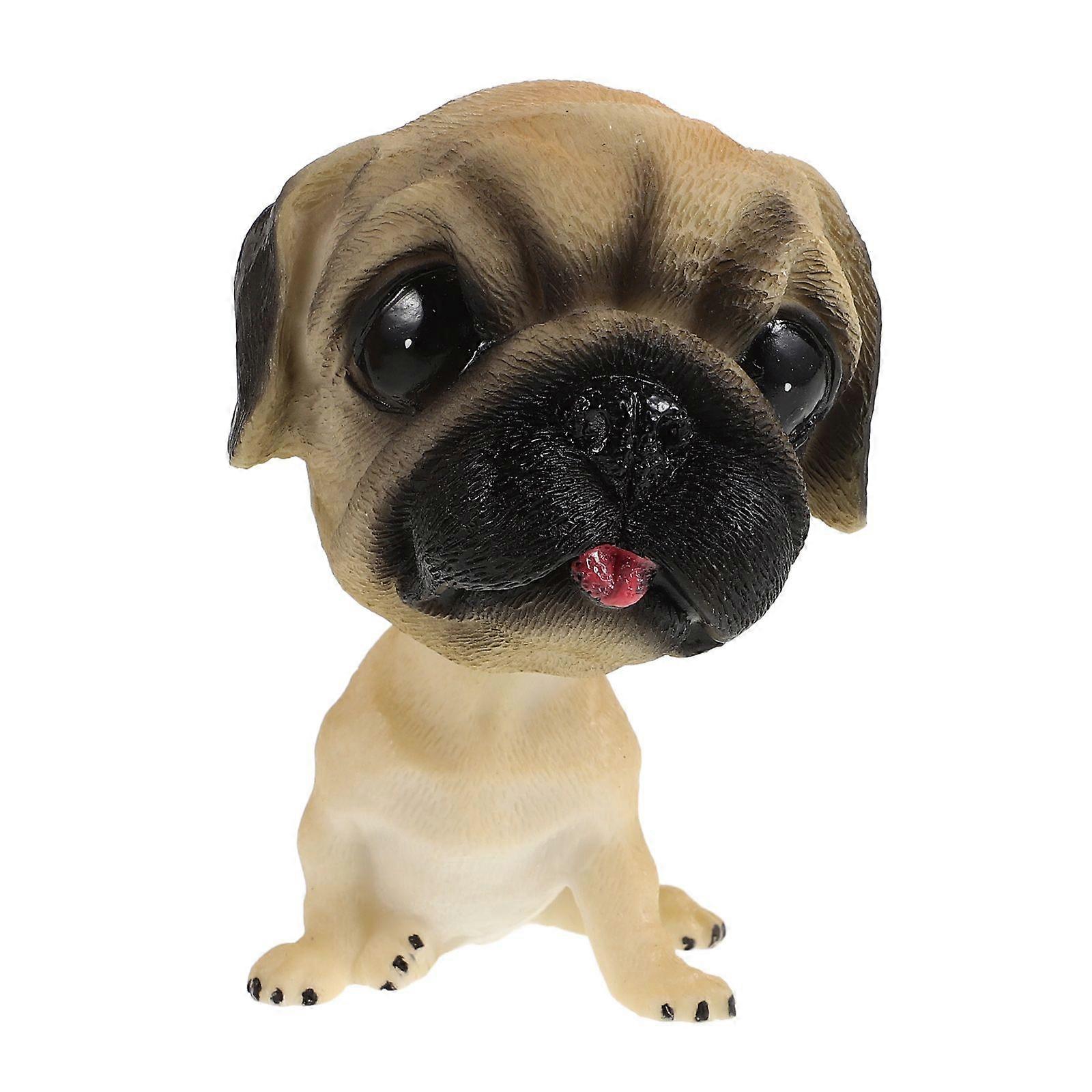 Cute Bobble Head Dog Car Dashboard Interactive Shaking Head Dog Toy Funny Bobbleheads Resin Dog Bobblehead Ornament For Car Decoration