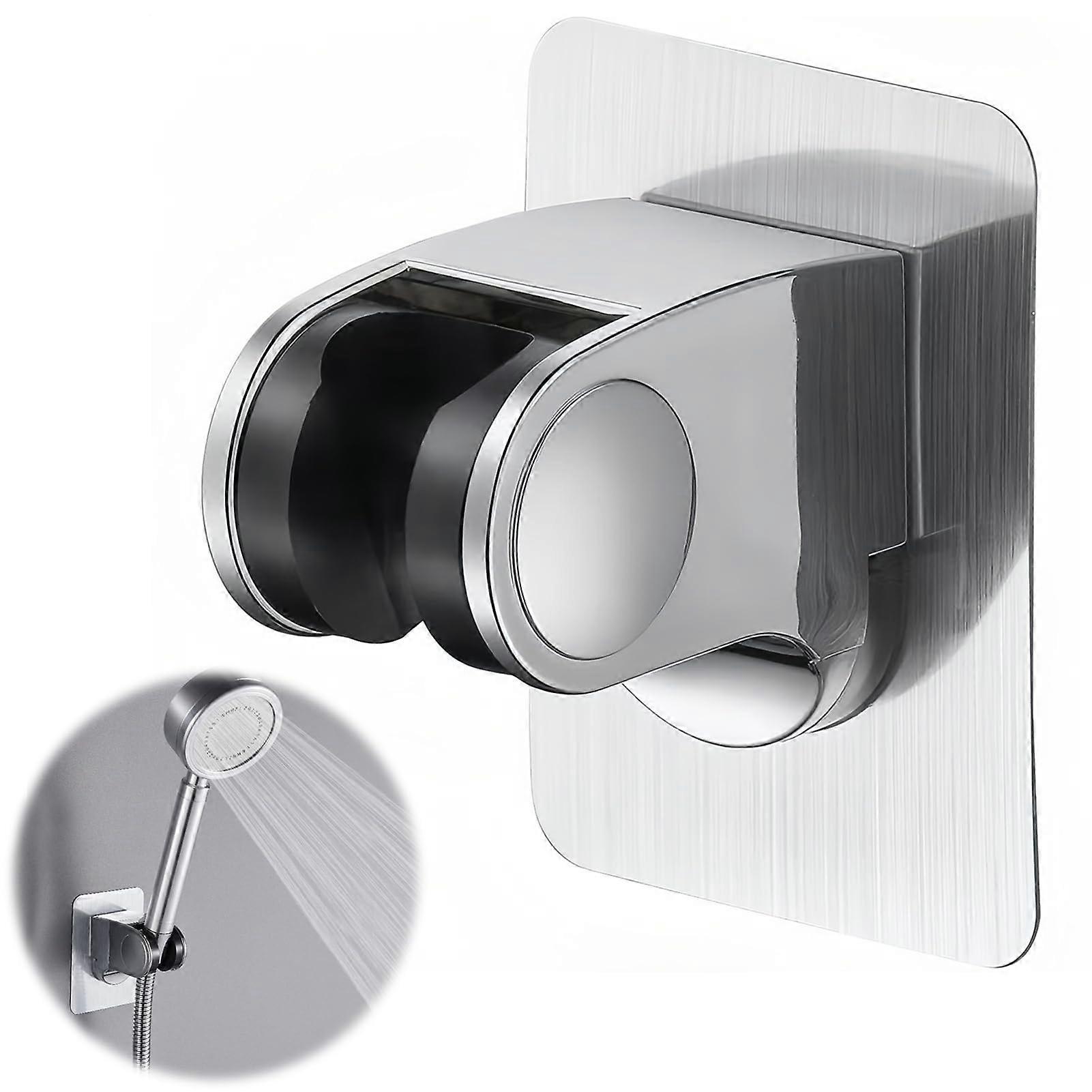 Adjustable Shower Head Holder with Self Adhesive Mount, Tool-Free Installation, Universal Fit for Tiles and Smooth Surfaces