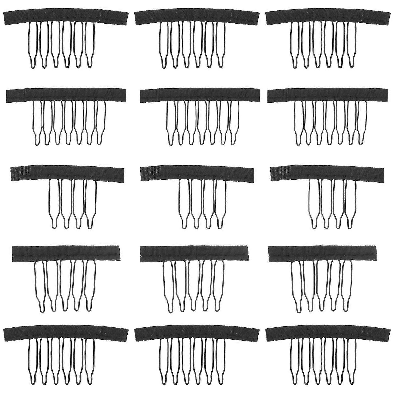 Durable Aluminum Alloy Wig Accessories Clips for Decor in Black Color 50 Pieces Adjustable Size