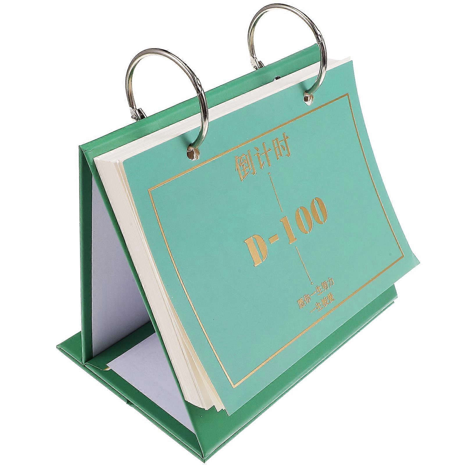 Exam Countdown Calendar Loose Leaf Calendar Stylish and Chic Design Reminder for Important Dates 5.9×4.7×3.9in 1Pcs