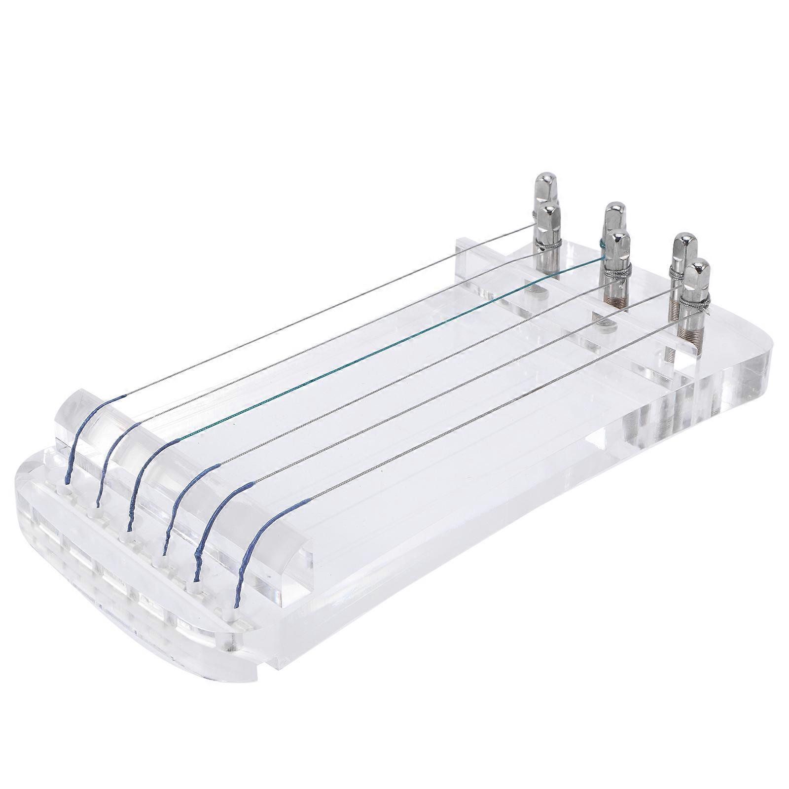 Guzheng Finger Training Device Mini Guzheng Shape Practice Tool 21x9.5cm Transparent Acrylic Material 1Pack