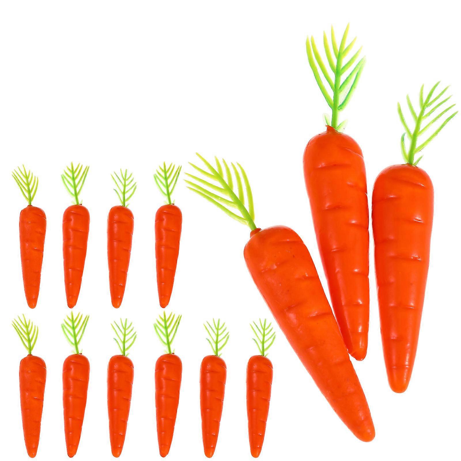 Simulation Carrots 25 Pcs Decoration Props For Garden Kitchen And Home Featuring Superb Simulation Technology In Bright Orange