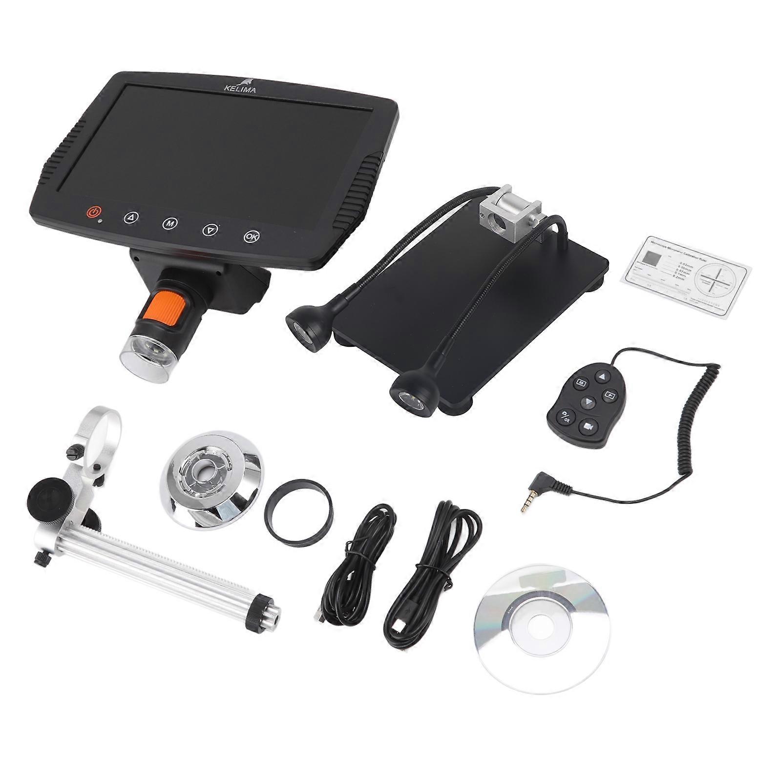 9 Inch LCD Large Screen Digital Microscope with LED Fill Light 1000X Magnification Electronic Microscope for Scientific Observation