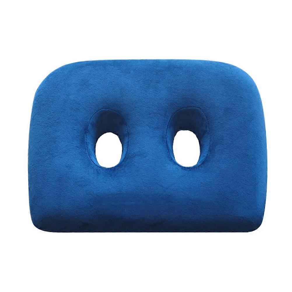Memory Foam Sit Bone Relief Cushion with Two Holes, Orthopedic Seat Cushion for Lower Back, Hips, Buttocks, and Hamstrings