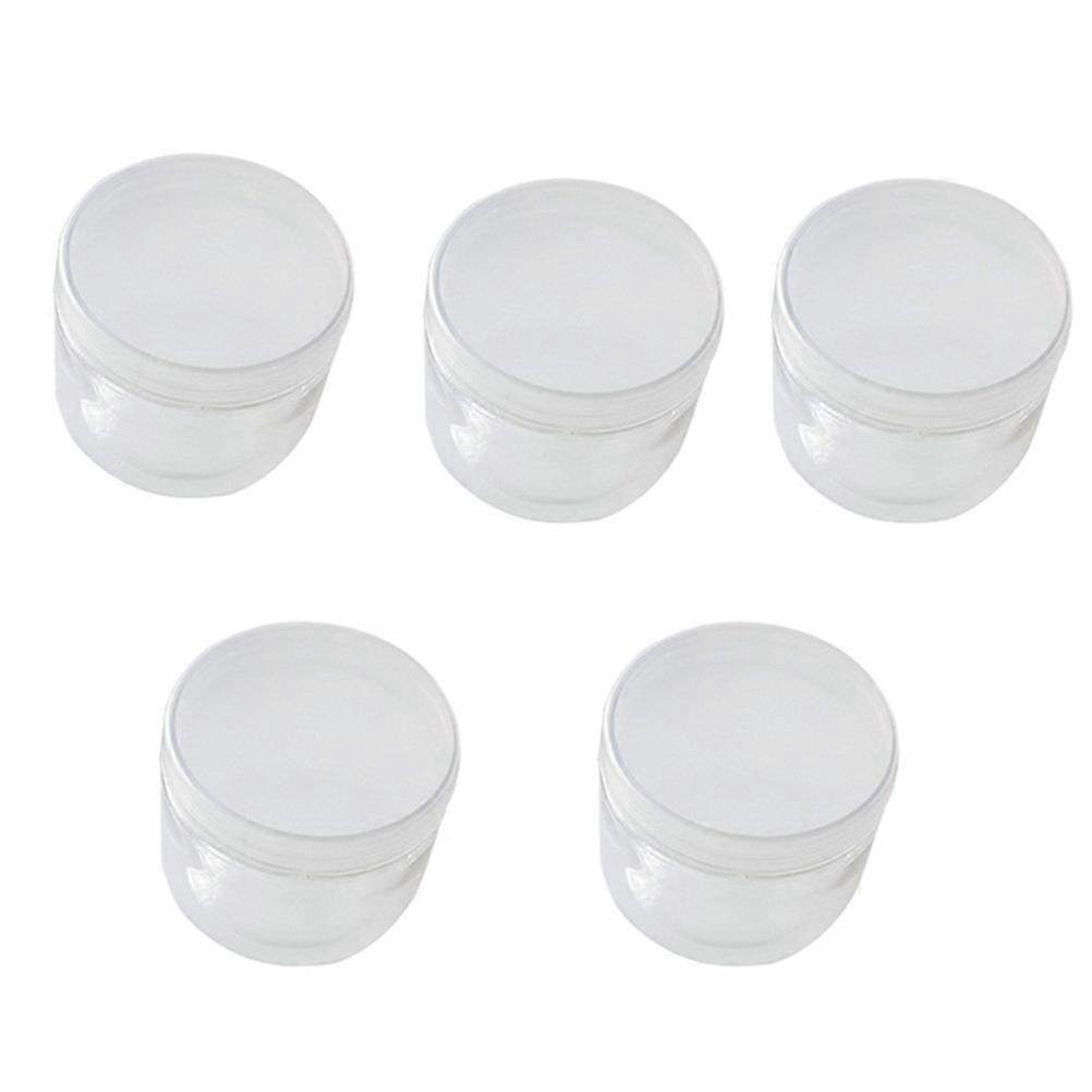 White Plastic Storage Box with Lid for Bathroom Use Clear Design 5pcs South Korea Style