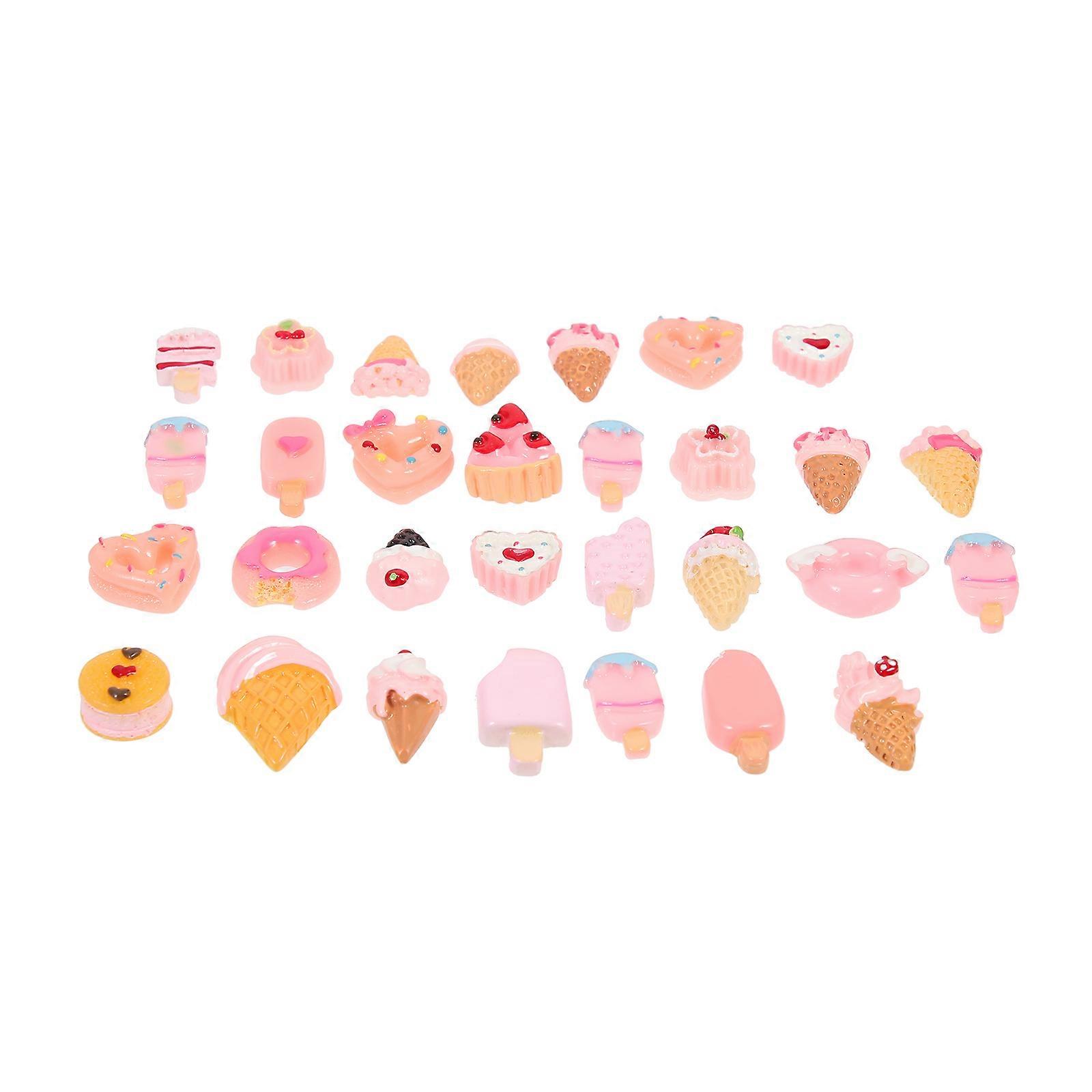 20pcs Kawaii Nail Charms Food Ornaments for DIY Phone Cases – Cute Shell Decorative Accessories for Personalization & Crafting Projects