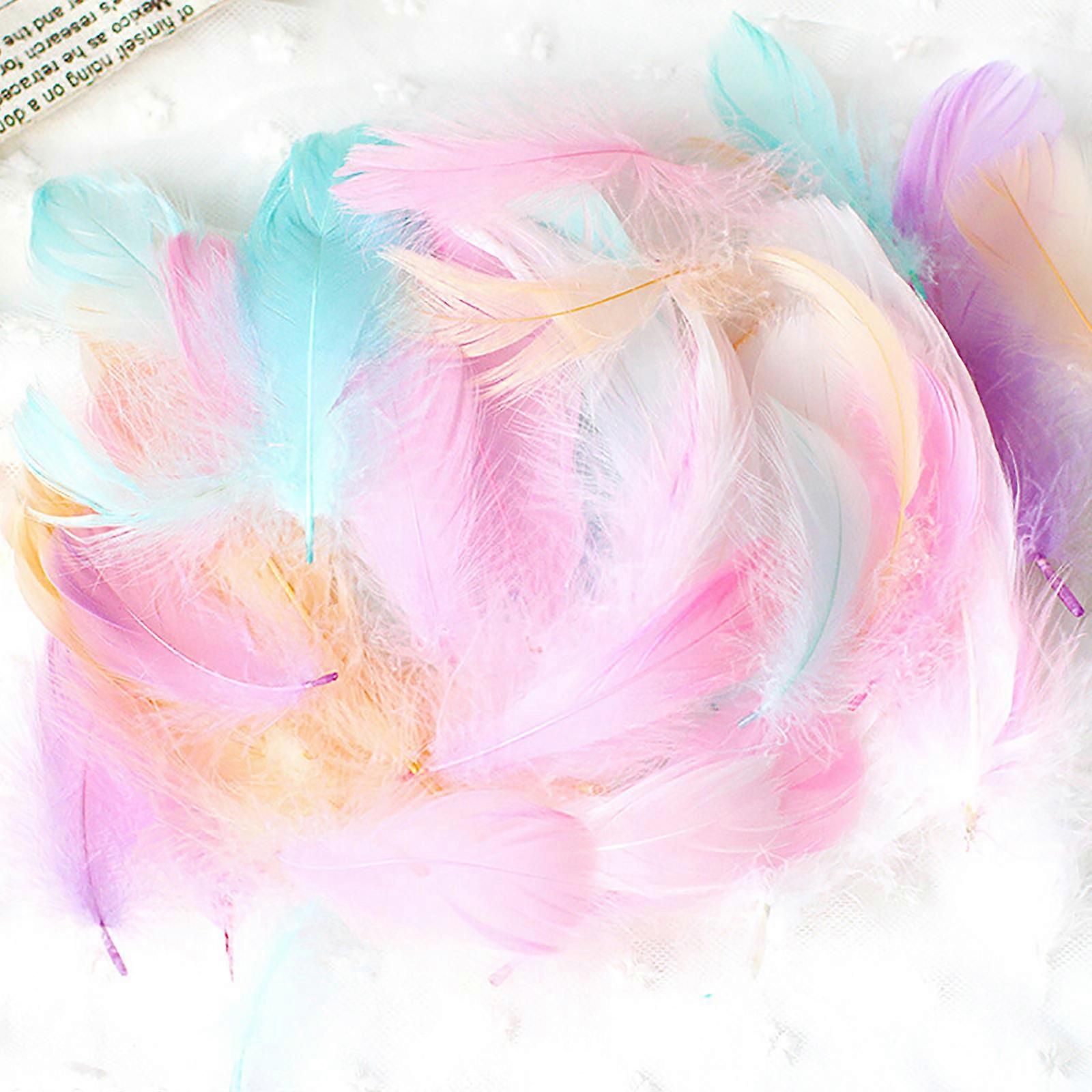 50 sztuk naturalny kolor gęsie pióro 8-12 CM kolorowe piórka dekoracja kostium ślub bankiet DIY Craft