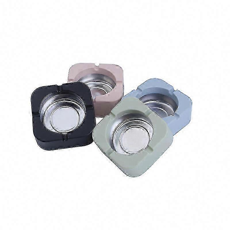 Creative Square Ashtray (4 Pieces, Multicolor)