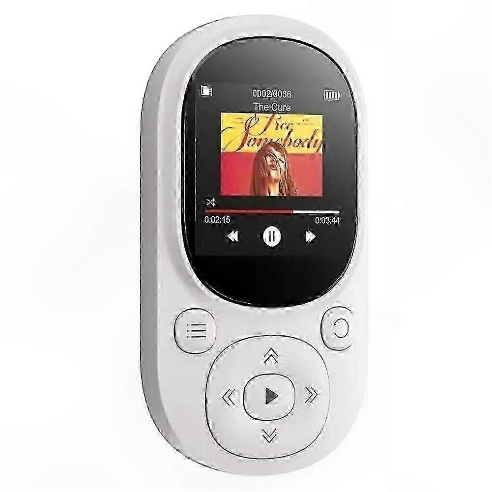 Bluetooth 5.3 MP3 Player with 64GB Storage, Lossless Audio Quality, Compact Design, White Color