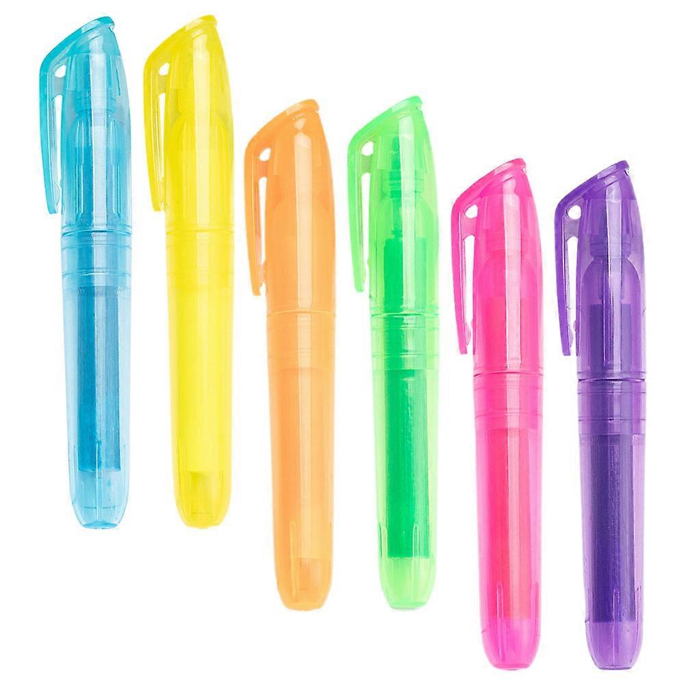 6pcs Multi Function Highlighter Pens with Flexible Tips for Students, Office & School Use – Bright, Portable Markers for Notes, Journals, and
