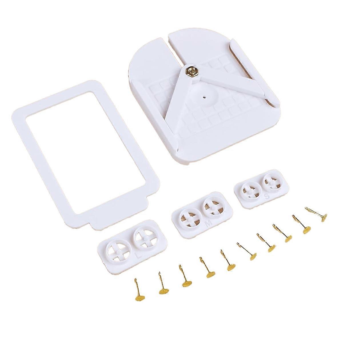Earring Post Embedder Tool, Polymer Clay Stud Earring Kit with 10PCS Earring Posts and Backs,for Je