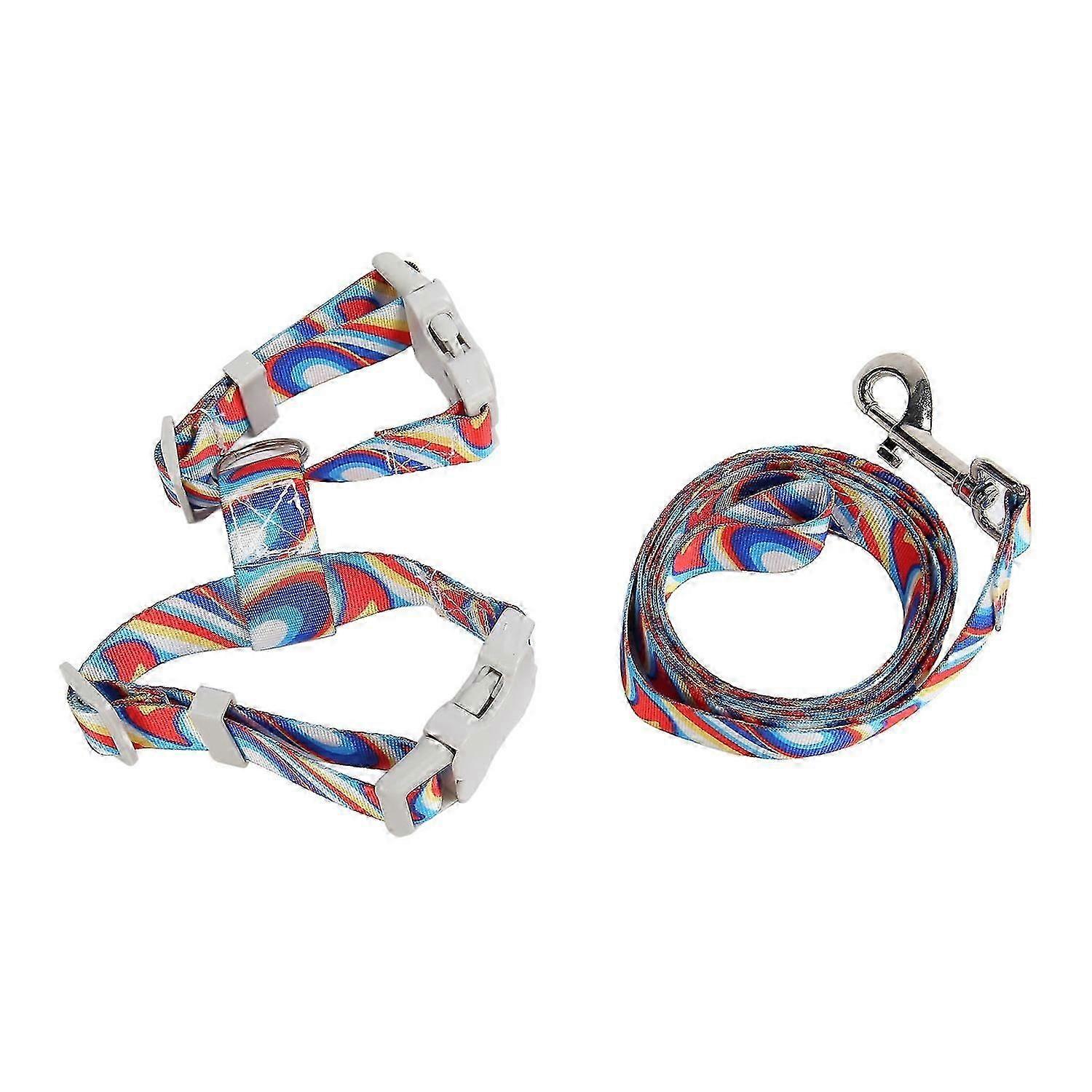 Cat Harness Leash Set Escape Proof Adjustable Soft Kitten Walking Vest Leash with Quick Release Buck