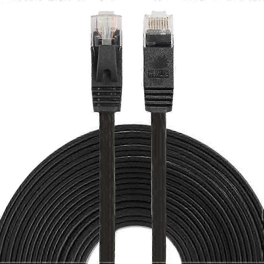 10m CAT6 Ultra-thin Flat Ethernet Network LAN Cable, Patch Lead RJ45