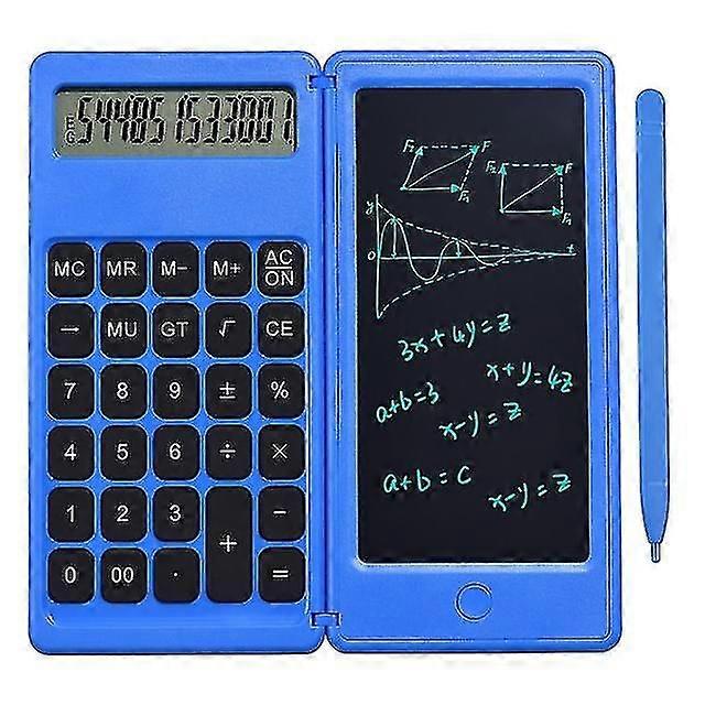 Faltbarer Taschenrechner & 6 Zoll LCD Schreibtablett Digital Drawing Pad 12 Ziffern Display mit Stylus Pen Erase Button Lock Funktion