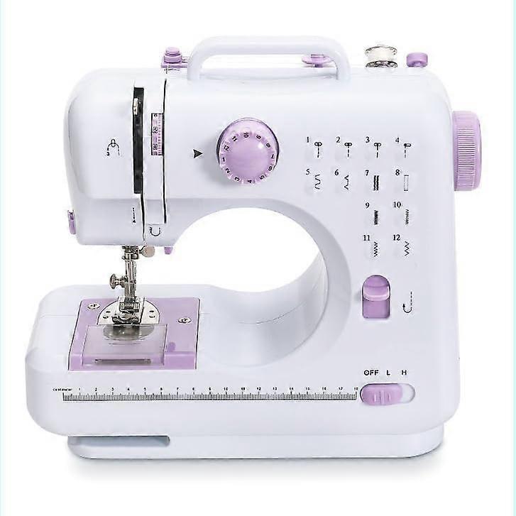 Mini Sewing Machine 12 Stitches Portable Electric With Built-In LED Light And Foot Pedal Double Line Reverse Stitch