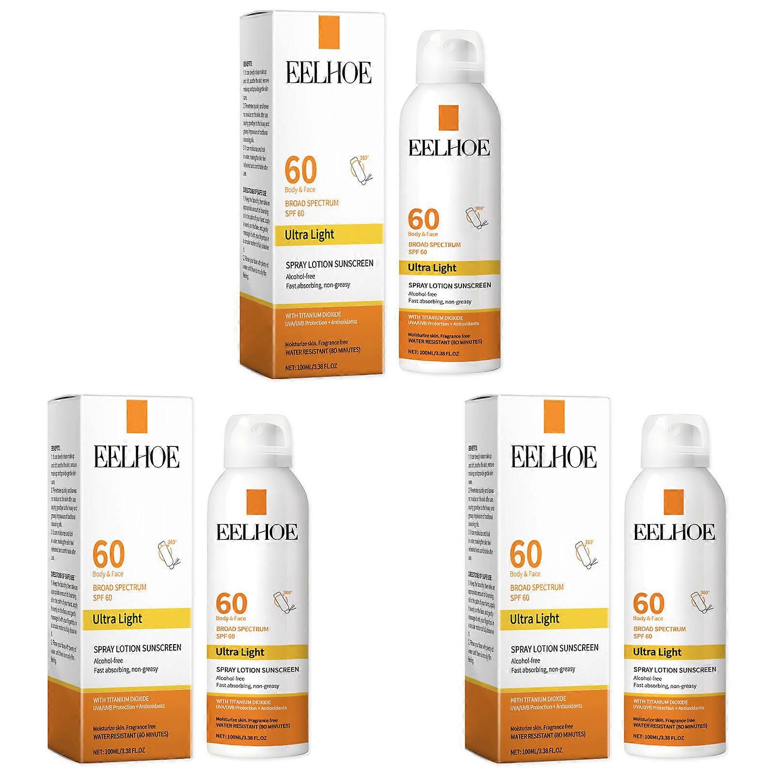 Ultra Light Fluids Sunscreen for Face SPF60, Oil-Free Fragrance-free Non-Greasy Sunblocks Lotion, for Daily Commute