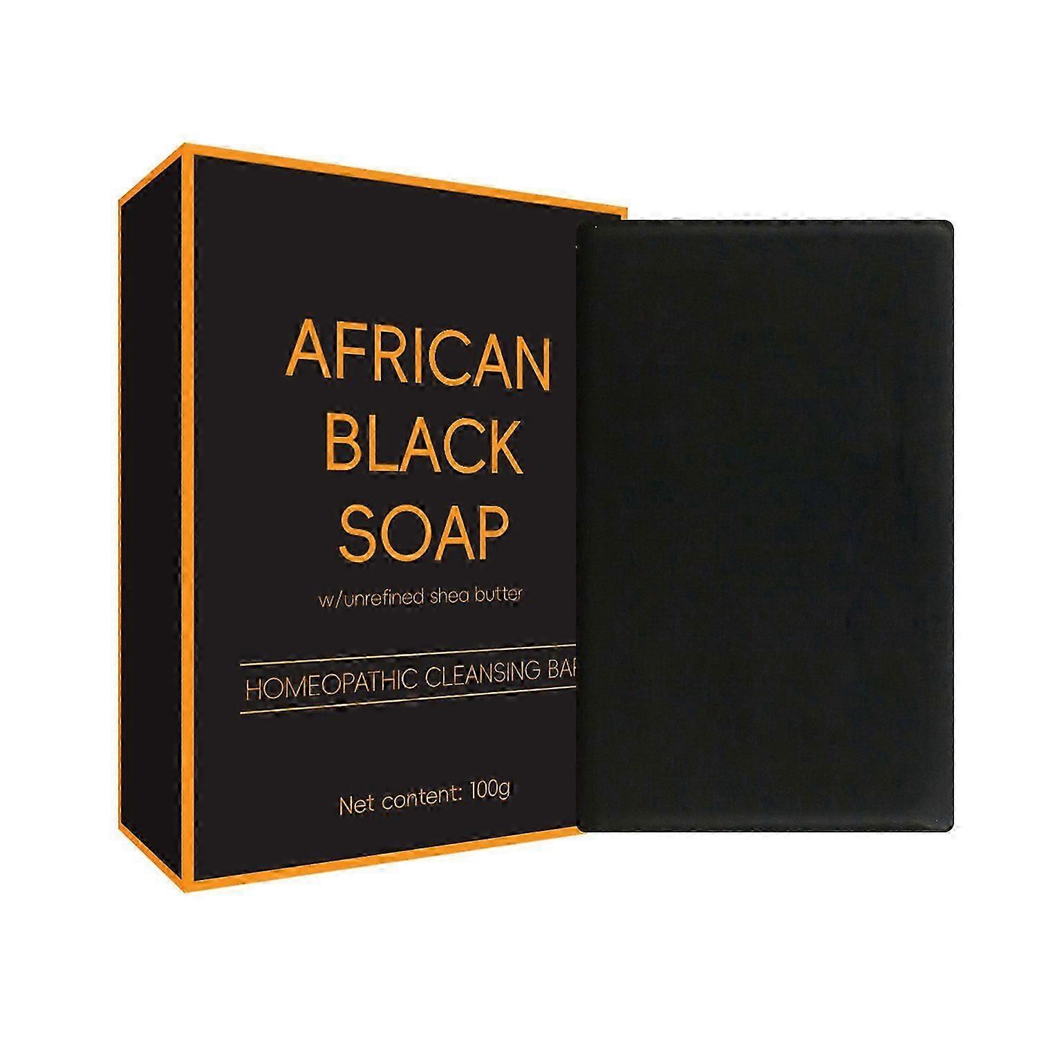 African Black Soap for Men,Niacinamide Soap Whitening Skin,Moisturizing,Cleansing,Exfoliating,Handmade Bath Soap Bar for Body&Face,Activated Charcoal
