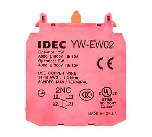 Idec Yw-ew02 Contactblock-2nc
