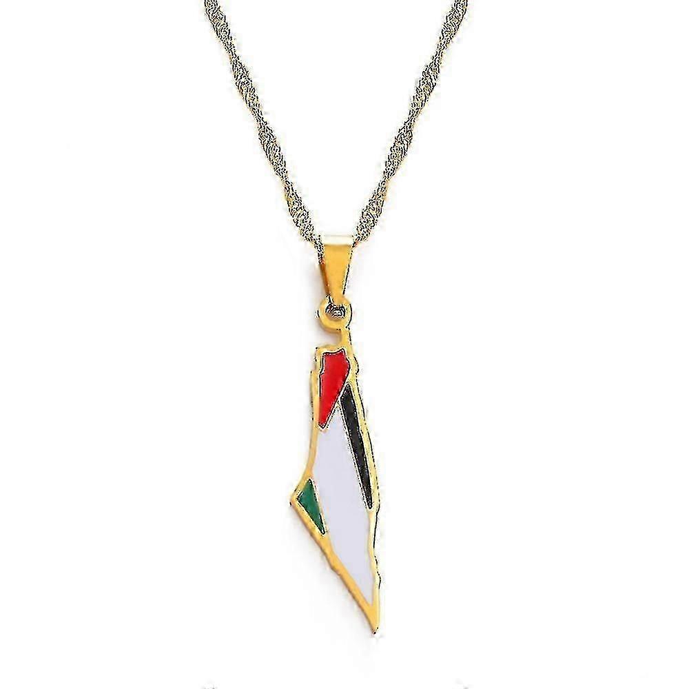 Chain necklaces, silver and gold, Palestinian pendants