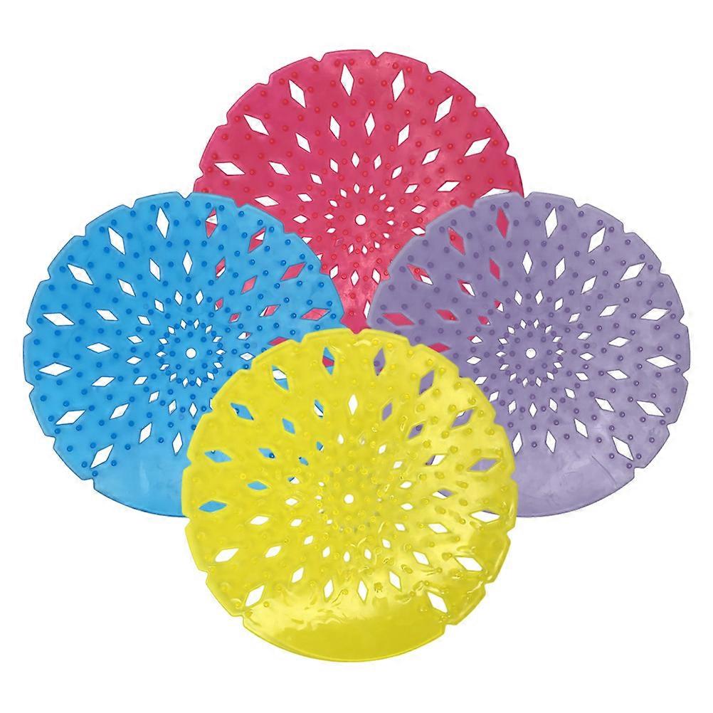 Scented Urinal Mats Deodorizer 4 Pcs Square Shape Ideal For Men In Public Restrooms Offering Anti-splash And Freshening Benefits