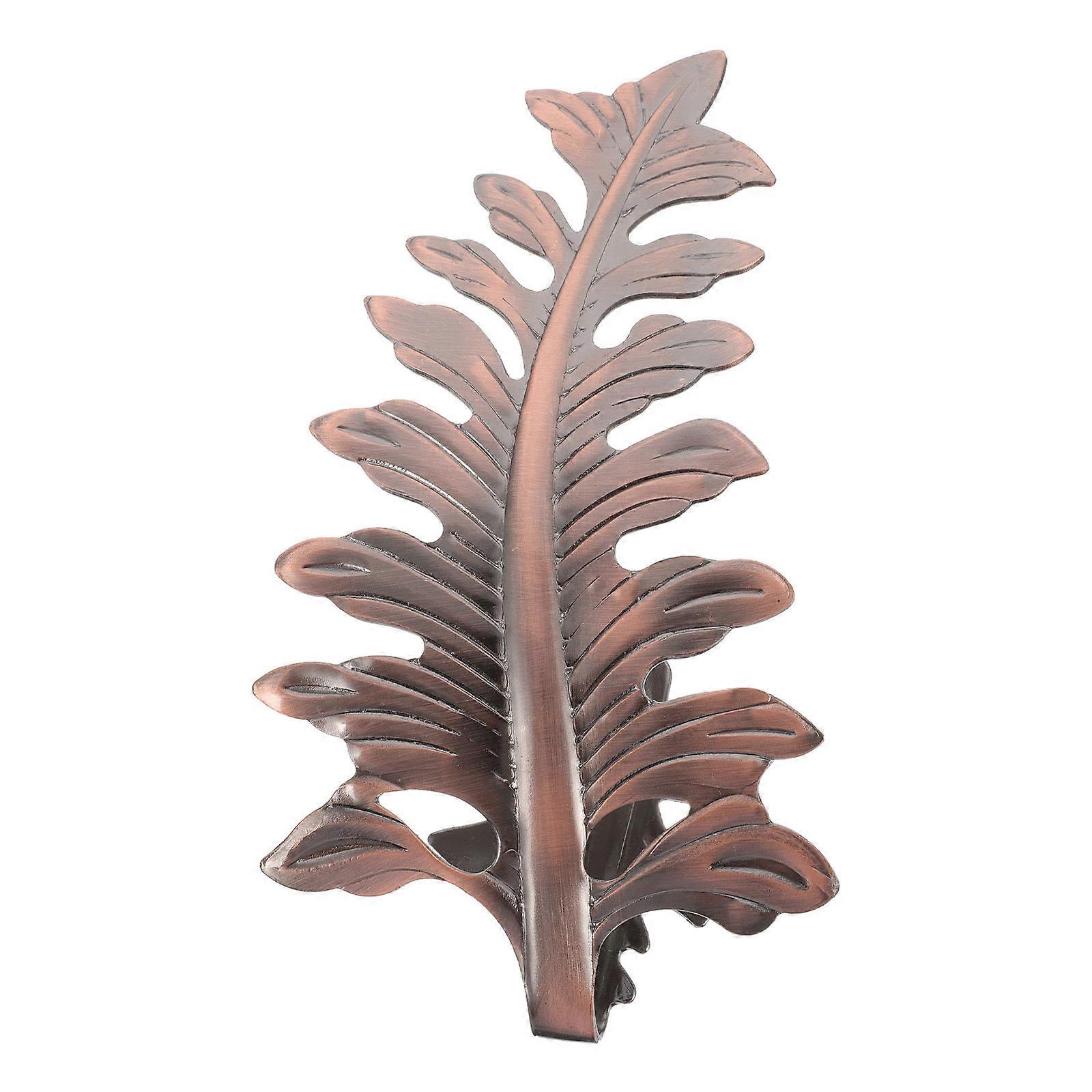 Curtain Holdbacks Draperies Leaf Shape For Home Use In Brown Color Easy To Install 1Pcs