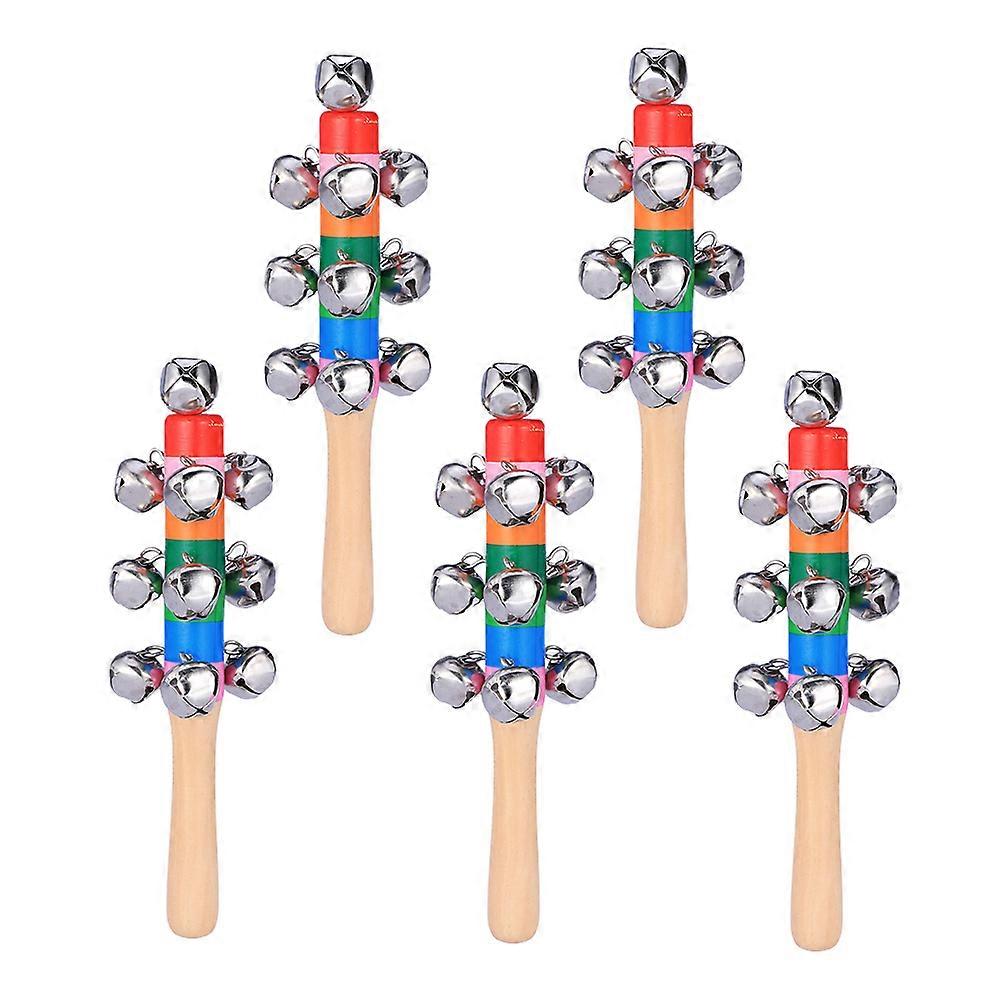 Handmade Rattle 5Pcs Creative Assorted Color Toys for Early Childhood Playtime Supporting Baby Development and Communication