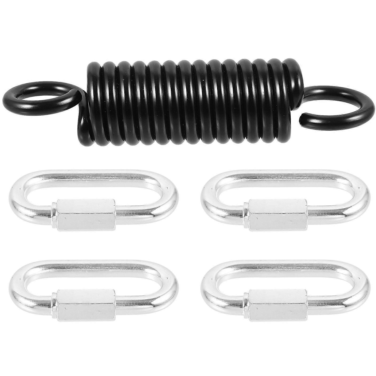 Heavy Duty Metal Swing Spring Hammock Chair Durable Accessory for Secure Suspension with Quick Connect Rings for Garden or Balcony Use